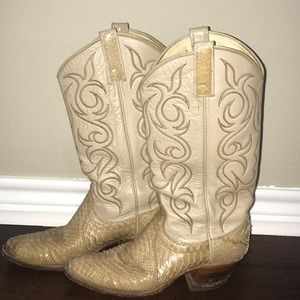 RARE Dan Post snakeskin cowboy boots